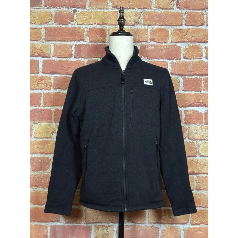 The‎ North Face Fleece Jacket Mens Medium Black Full Zip Pockets Gorpcore Cozy